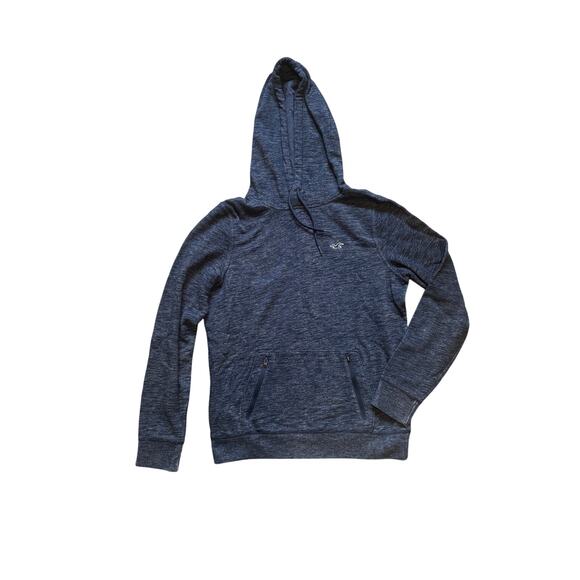Hollister Dark Blue Zip Pocket Thin Hoodie - Size M - Picture 1 of 3